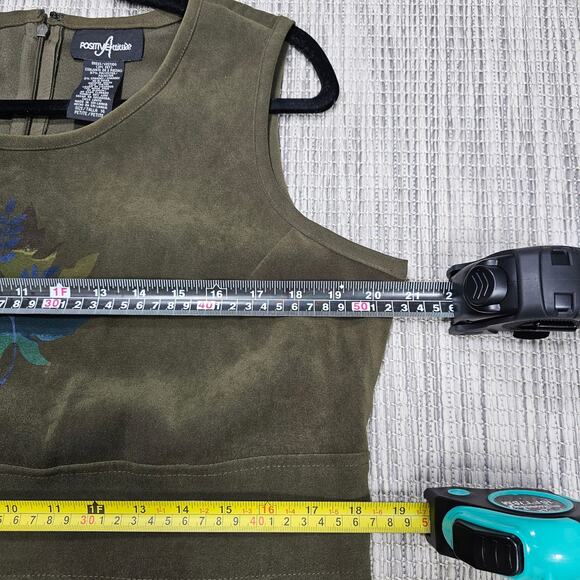 Vintage 90s Positive Attitude Womens 14 Petite Green Fall Maxi Dress Jacket Set - Picture 6 of 14